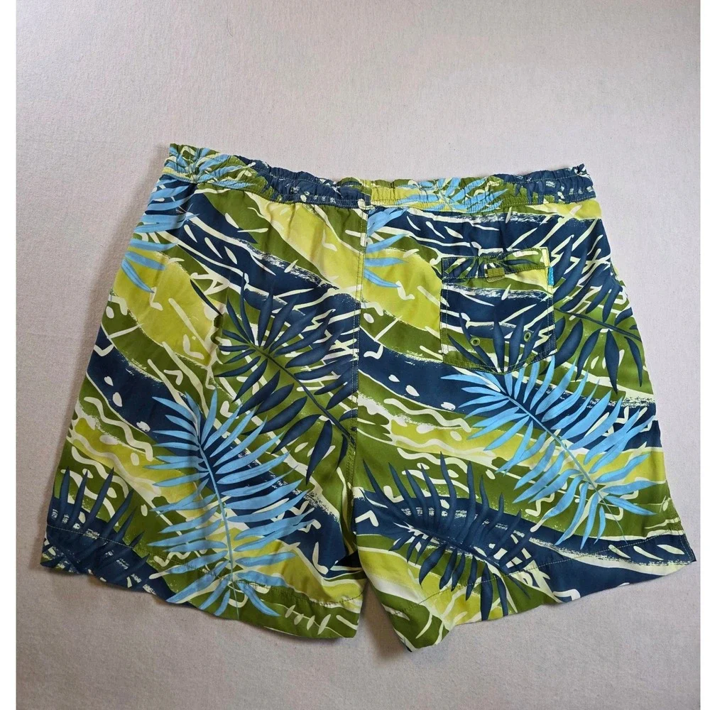Tommy Bahama Mens XXL Green Tropical Swim Shorts Mesh Lining Board Shorts‎